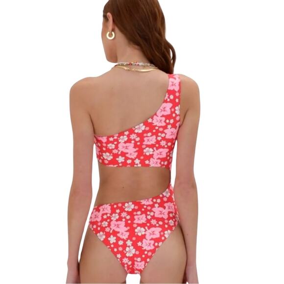 Frankies Bikinis Mila Coconut One Piece Swimsuit Peek-a-boo cutout Size L NWT - Picture 5 of 5